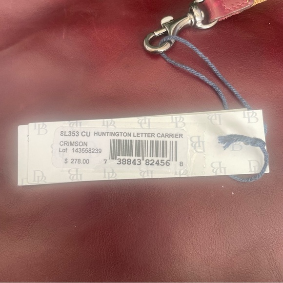 Dooney & Bourke Crimson Red Crossbody Huntington Letter Carrier Bag - Picture 10 of 12